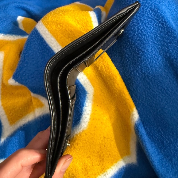 Coach Signature Black and Tan Card Holder - Picture 4 of 4